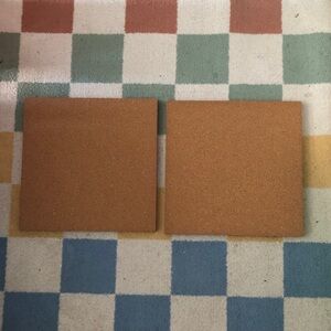 Square Cork Boards with Sticker Backs Set Nwot